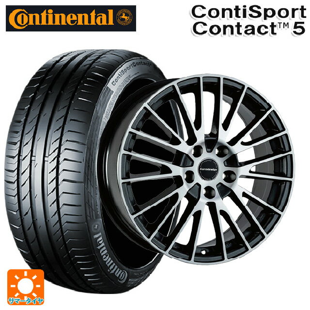 【6/20限定 全品P5倍＆クーポン】BMW 2シリーズ クーペ(G42)用 225/45R18 95W XL コンチネンタル コンチスポーツコンタクト 5 正規品 阿部商会 ユーロデザイン カルヴァー ガンメタリック＋ポリッシュ 新品サマータイヤホイール 4本セット