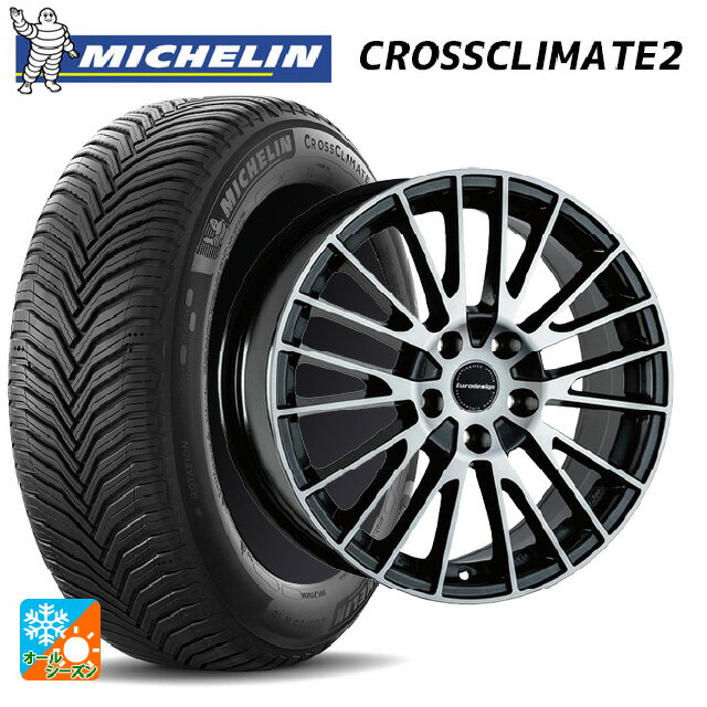 【6/22 20時〜 全品P5倍＆クーポン】BMW 4シリーズカブリオレ(G23)用 225/40R19 93Y XL ミシュラン 正規品 クロスクライメイト2 阿部商会 ユーロデザイン カルヴァー ガンメタリック＋ポリッシュ 新品オールシーズンタイヤホイール 4本セット