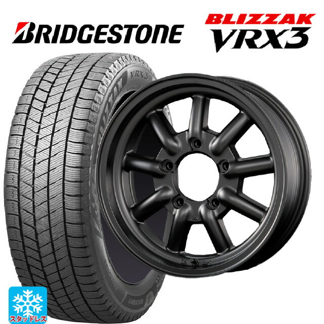 【6/22 20時〜 全品P5倍＆クーポン】スズキ ジムニー(64系)用 215/70R16 100Q ブリヂストン ブリザック VRX3 正規品 ファブレス ヴァローネ MC9 マットブラック 新品スタッドレスタイヤホイール 5本セット
