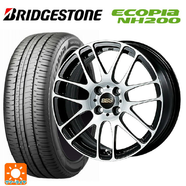 【6/20限定 全品P5倍＆クーポン】トヨタ プリウス(50系)用 205/55R16 91V ブリヂストン エコピア NH200 正規品 BBS RE-L2 BKD 新品サマータイヤホイール 4本セット