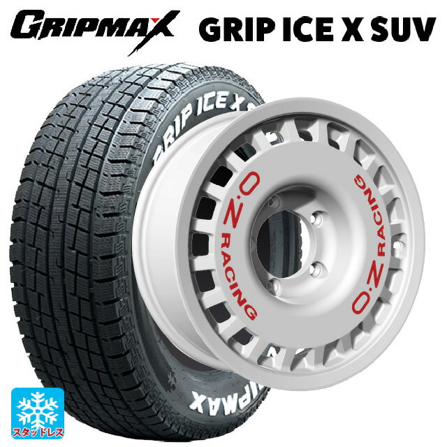 【6/22 20時〜 全品P5倍＆クーポン】スズキ ジムニーシエラ(74系)用 225/70R16 103Q グリップマックス グリップアイスX SUV ホワイトレター #(中古) オーゼット レーシング ラリーレーシング 4×4 Race White 新品スタッドレスタイヤホイール 4本セット