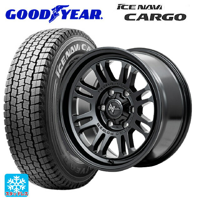 在庫有 【4/19〜20限定 最大3万円OFFクーポン】トヨタ ハイエース(200系)用 2024年製 195/80R15 107/105N グッドイヤー アイスナビ カーゴ # エムアイディー ナイトロパワー M16 アサルト セミグロスブラック 新品スタッドレスタイヤホイール 4本セット