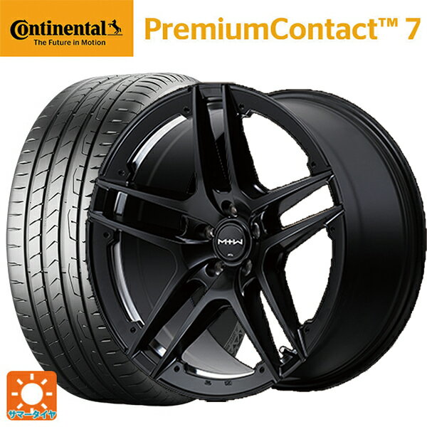 トヨタ プリウス(60系)用 225/45R19 96Y XL コンチネンタル プレミアムコンタクト 7 正規品 エムアイディー MTW TW025 SBK 新品サマータイヤホイール 4本セット