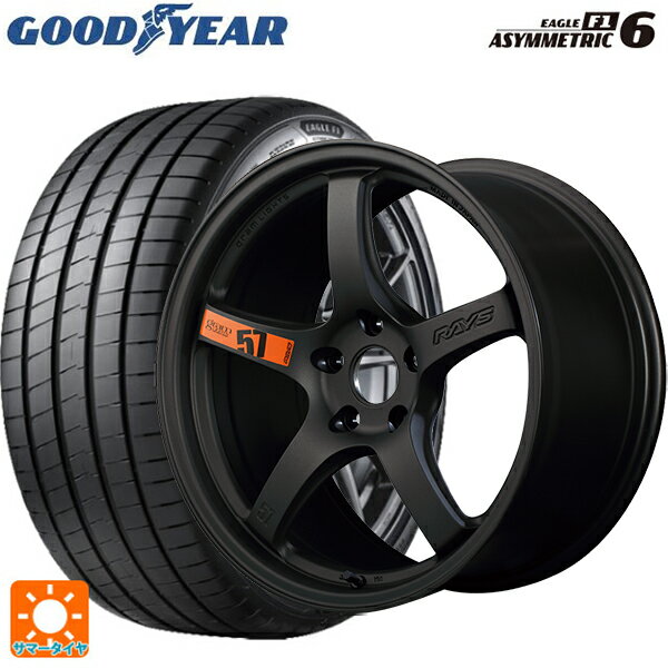 トヨタ GRカローラ(4BA-GZEA14H)用 255/35R18 94Y XL グッドイヤー イーグル F1 アシメトリック6 レイズ グラムライツ 57CR スペックD # マットスーパーダークガンメタ 新品サマータイヤホイール 4本セット
