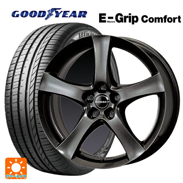 【6/20限定 全品P5倍＆クーポン】BMW 1シリーズ(F40)用 225/40R18 92W XL グッドイヤー エフィシェントグリップ コンフォート ティーエーエス ボルベット タイプ F ミストラルアンスラサイトグロッシー 新品サマータイヤホイール 4本セット