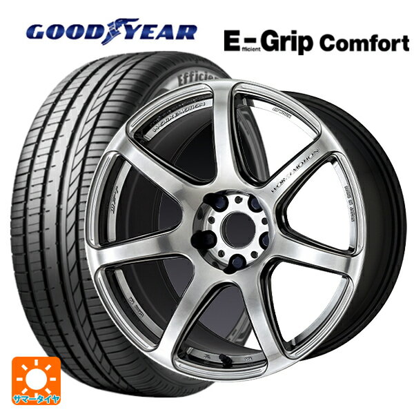【6/15〜16限定 全品P5倍＆クーポン】スバル レガシィアウトバック(BS系)用 225/55R18 98V グッドイヤー エフィシェントグリップ コンフォート ワーク エモーション T7R GTS 新品サマータイヤホイール 4本セット