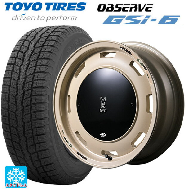 スズキ ジムニー(64系)用 215/70R16 100Q トーヨー オブザーブ GSI-6 エムアイディー ウシャリントバリ セミグロスサンドベージュ 新品スタッドレスタイヤホイール 5本セット