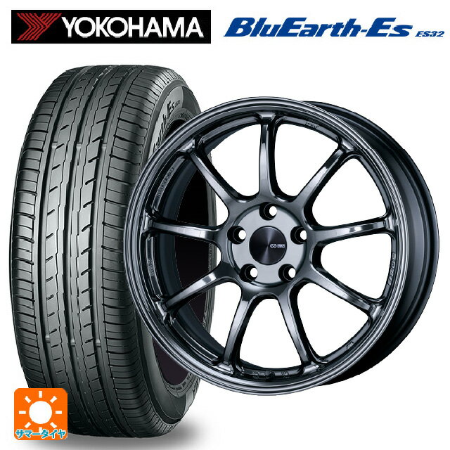 【6/15〜16限定 全品P5倍＆クーポン】スバル フォレスター(SL系)用 225/55R18 98V ヨコハマ ブルーアースEs ES32 エンケイ パフォーマンスライン PF09 SBK 新品サマータイヤホイール 4本セット