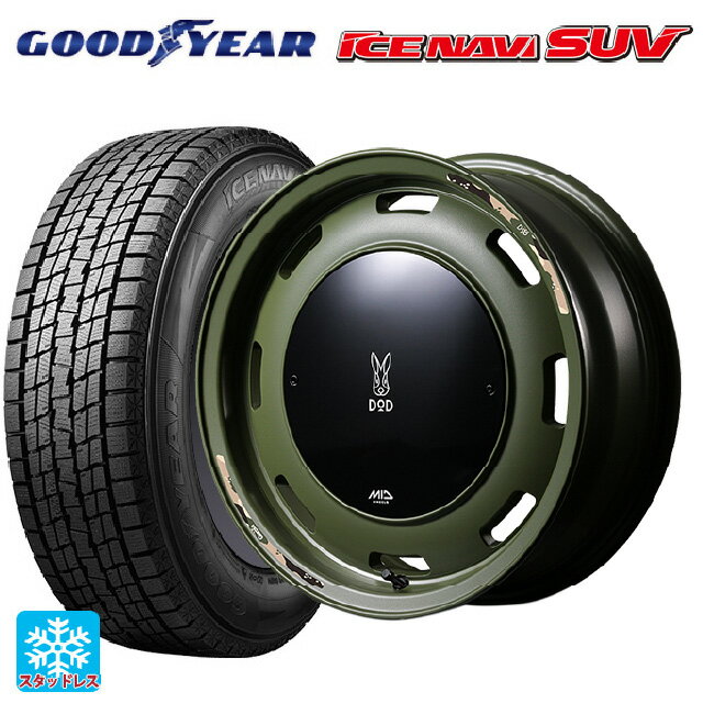 【6/15〜16限定 全品P5倍＆クーポン】スズキ ジムニー(64系)用 2024年製 215/70R16 100Q グッドイヤー アイスナビ SUV # エムアイディー ウシャリントバリ セミグロスODグリーン 新品スタッドレスタイヤホイール 4本セット