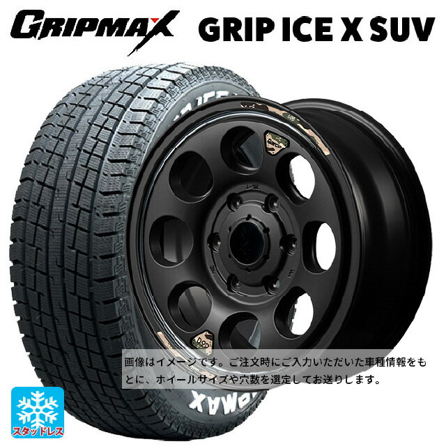 【6/15〜16限定 全品P5倍＆クーポン】スズキ ジムニー(64系)用 2022年製 215/70R16 100Q グリップマックス グリップアイスX SUV ホワイトレター エムアイディー ウシャリン セミグロスブラック/リムヴァーレイポリッシュ 新品スタッドレスタイヤホイール 4本セット