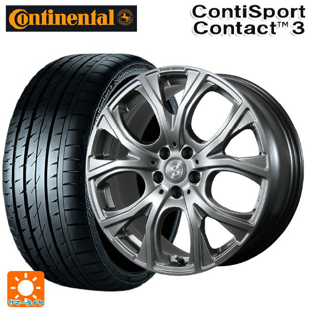 【6/15〜16限定 全品P5倍＆クーポン】BMW i4(G26)用 245/45R18 96Y コンチネンタル コンチスポーツコンタクト 3 正規品 トピー チームスパルコ ヴェネージュ H/MG 新品サマータイヤホイール 4本セット