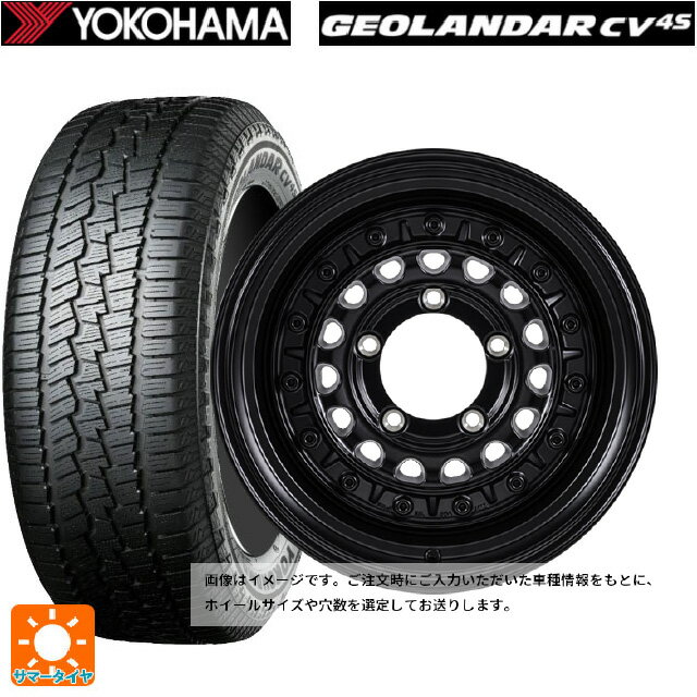 【6/15〜16限定 全品P5倍＆クーポン】215/70R16 100H ヨコハマ ジオランダー CV G058 正規品 ジャパン三陽 ハイブロック ターマー サテンブラック 16-5.5J 国産車用 サマータイヤホイール4本セット