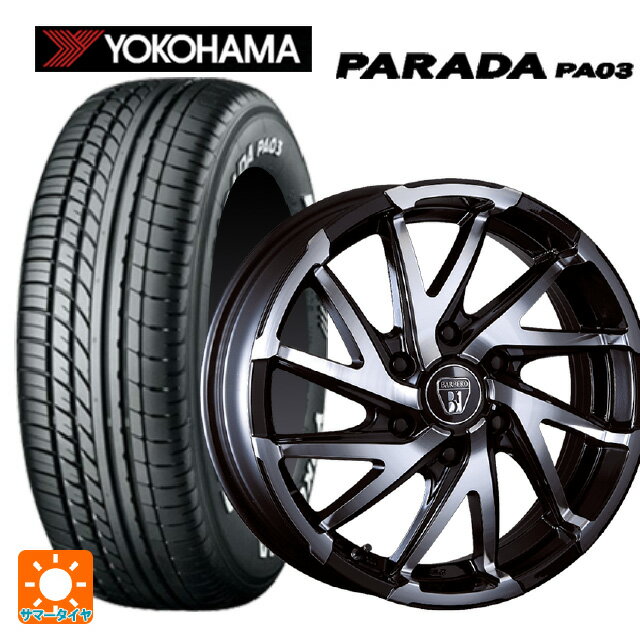 トヨタ ハイエース(200系)用 225/50R18 107/105H ヨコハマ パラダ PA03 ブラックレター クリムソン バルベロ ダイナミック・ツイスト # ブラックポリッシュ 新品サマータイヤホイール 4本セット