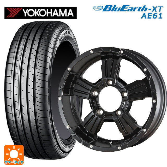 【6/15〜16限定 全品P5倍＆クーポン】スズキ ジムニー(64系)用 215/70R16 100H ヨコハマ ブルーアースXT AE61 エムアイディー ナイトロパワー クロスクロウ # セミグロスブラック＋ピアスドリルド 新品サマータイヤホイール 5本セット