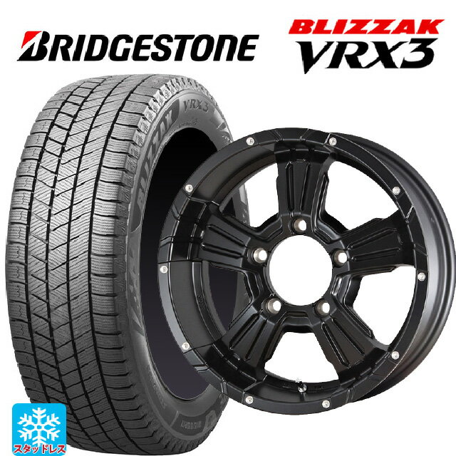 【6/22 20時〜 全品P5倍＆クーポン】スズキ ジムニーノマド(JC74W)用 2024年製 225/70R16 103Q ブリヂストン ブリザック VRX3 正規品 エムアイディー ナイトロパワー クロスクロウ セミグロスブラック＋ピアスドリルド 新品スタッドレスタイヤホイール 4本セット