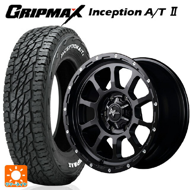 【6/15〜16限定 全品P5倍＆クーポン】ミツビシ デリカミニ(4WD車)(B3系)用 165/65R15 81T グリップマックス インセプション A/T2 ホワイトレター エムアイディー ナイトロパワー M10パーシング セミグロスブラック／マシニング 新品サマータイヤホイール 4本セッ