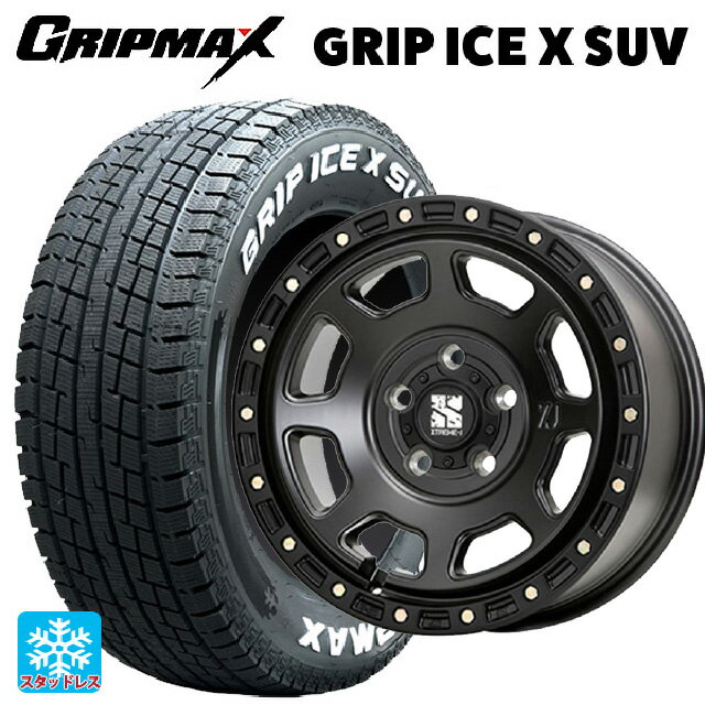【6/15〜16限定 全品P5倍＆クーポン】スズキ ジムニー(64系)用 185/85R16 105/103N グリップマックス グリップアイスX SUV ホワイトレター エムエルジェイ エクストリームJ XJ07 Satin Black 新品スタッドレスタイヤホイール 5本セット