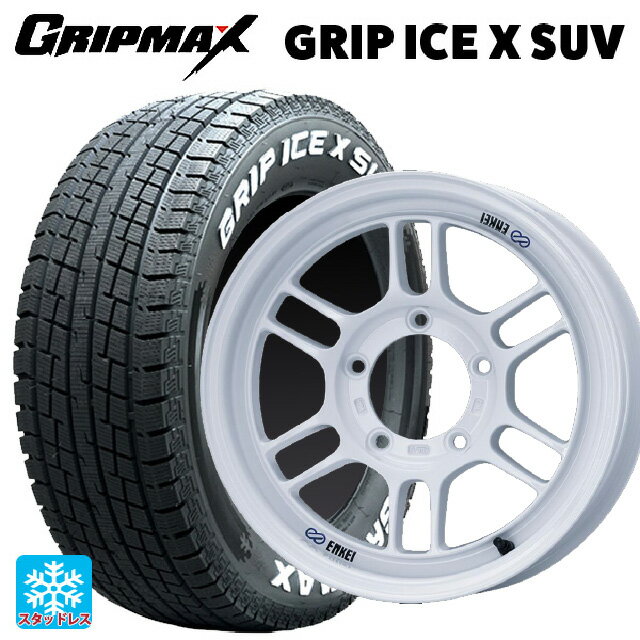 【6/22 20時〜 全品P5倍＆クーポン】スズキ ジムニーシエラ(74系)用 215/70R16 100Q グリップマックス グリップアイスX SUV ホワイトレター エンケイ オールロード RPT1 ホワイト 新品スタッドレスタイヤホイール 4本セット