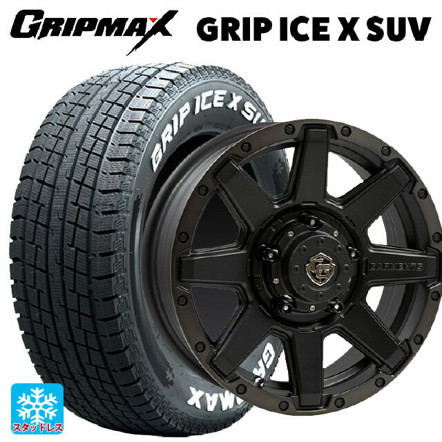 【6/22 20時〜 全品P5倍＆クーポン】スズキ ジムニーシエラ(74系)用 225/70R16 103Q グリップマックス グリップアイスX SUV ホワイトレター #(中古) ウェッズ クロスオーバー ガーメンツ スタイルU マットブラッククリア 新品スタッドレスタイヤホイール 5本セット