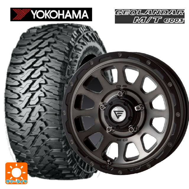 【6/20限定 全品P5倍＆クーポン】スズキ ジムニーノマド(JC74W)用 225/75R16 103/100Q ヨコハマ ジオランダー M/T G003 正規品 エクシズルライン デルタフォース オーバル マットスモークポリッシュ 新品サマータイヤホイール 5本セット