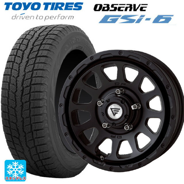 スズキ ジムニー(64系)用 215/70R16 100Q トーヨー オブザーブ GSI-6 エクシズルライン デルタフォース オーバル マットブラック 新品スタッドレスタイヤホイール 4本セット