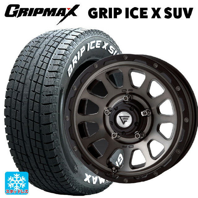 【6/20限定 全品P5倍＆クーポン】スズキ ジムニーシエラ(74系)用 215/70R16 100Q グリップマックス グリップアイスX SUV ホワイトレター エクシズルライン デルタフォース オーバル マットスモークポリッシュ 新品スタッドレスタイヤホイール 5本セット