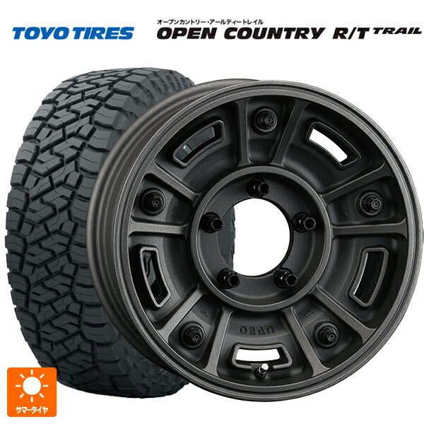 トヨタ ランドクルーザー70(GDJ76W)用 265/75R16 123/120Q トーヨー オープンカントリー RT トレイル ブラックレター # クリムソン ディーン BJ メキシカン ショットチャコールブラック 新品サマータイヤホイール 4本セット
