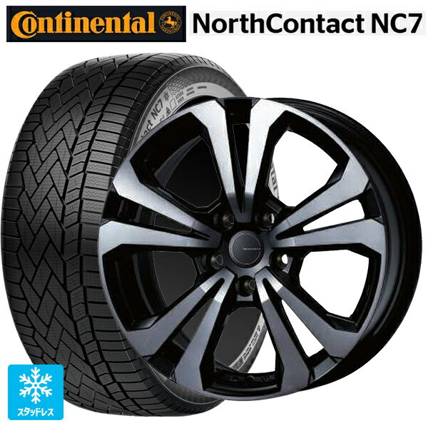 ポルシェ タイカン(J1系)用 245/45R20 103T XL コンチネンタル ノースコンタクトNC7 正規品 ティーエーエス アドバンスライン SV1 ブラックスモーク 新品スタッドレスタイヤホイール 4本セット
