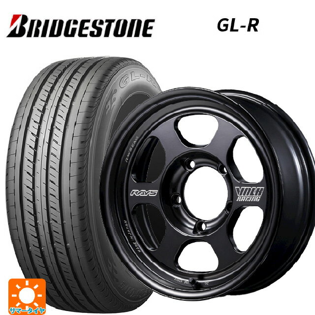 215/65R16 109/107R ブリヂストン GL-R 正規品 # レイズ ボルクレーシング TE37 for J ブラックシャドウ LTD. PH 16-6J 国産車用 サマータイヤホイール4本セット