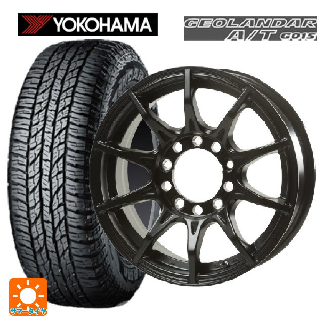 【6/22 20時〜 全品P5倍＆クーポン】スズキ ジムニーノマド(JC74W)用 225/70R16 103H ヨコハマ ジオランダー A/T G015 ブラックレター 正規品 ゴジゲン マットブラック 新品サマータイヤホイール 4本セット