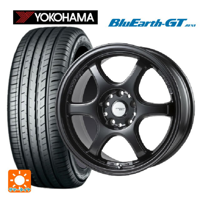 【6/20限定 全品P5倍＆クーポン】トヨタ プリウス(50系)用 225/40R18 92W XL ヨコハマ ブルーアースGT AE51 ゴジゲン セミグロスブラック 新品サマータイヤホイール 4本セット