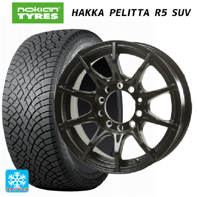 【6/15〜16限定 全品P5倍＆クーポン】スズキ ジムニー(64系)用 215/70R16 100R ノキアン ハッカペリッタR5 SUV ゴジゲン マットブラック 新品スタッドレスタイヤホイール 4本セット