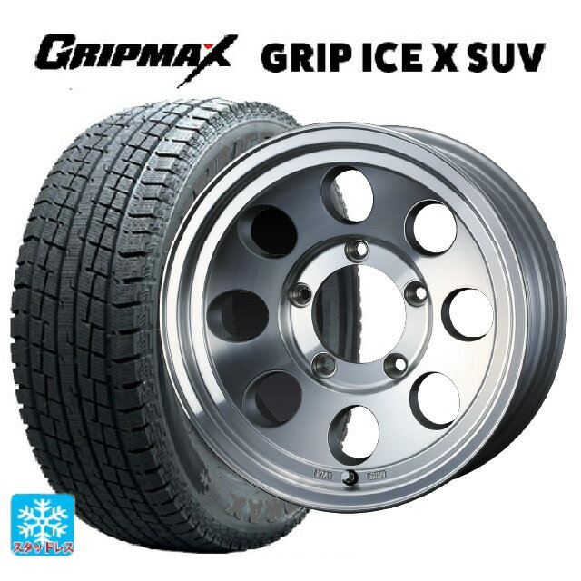 【6/11 1:59迄 全品ポイント5倍】スズキ ジムニーノマド(JC74W)用 195/80R15 107/105N グリップマックス グリップアイスX SUV ブラックレター ウェッズ ジムライン タイプ2 POL 新品スタッドレスタイヤホイール 4本セット