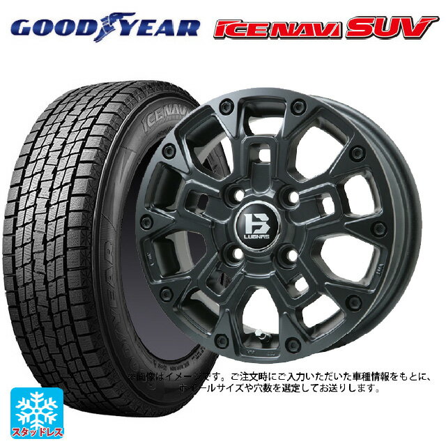 【6/15〜16限定 全品P5倍＆クーポン】スズキ ジムニーシエラ(74系)用 2024年製 215/70R16 100Q グッドイヤー アイスナビ SUV ビックウェイ ビーラグナス ビーアールディー マットブラック 新品スタッドレスタイヤホイール 4本セット