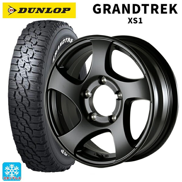 スズキ ジムニーノマド(JC74W)用 215/70R16 100/97N ダンロップ グラントレックXS1 ホワイトレター ドゥオール CST ゼロワンハイパーJL FBK 新品スタッドレスタイヤホイール 4本セット