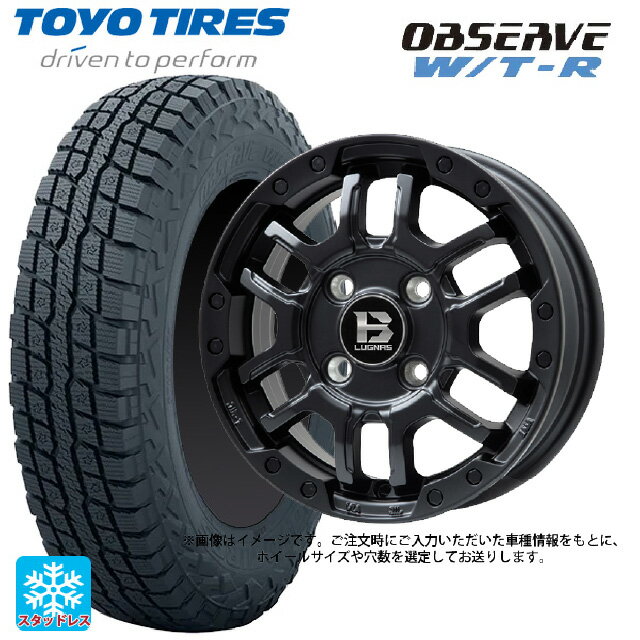 【6/20限定 全品P5倍＆クーポン】スズキ ジムニー(64系)用 185/85R16 105N トーヨー オブザーブ W/T-R ビックウェイ ビーラグナス エフアールディー マットブラック 新品スタッドレスタイヤホイール 5本セット