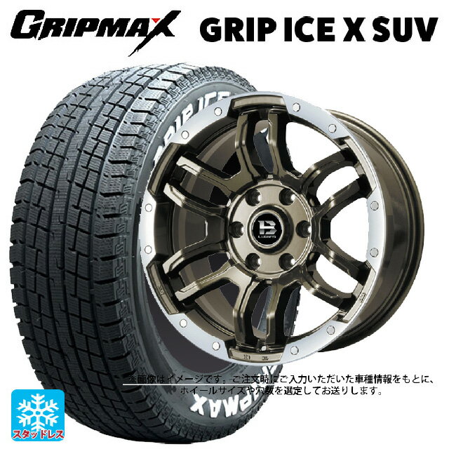 【6/20限定 全品P5倍＆クーポン】スズキ ジムニーノマド(JC74W)用 225/70R16 103Q グリップマックス グリップアイスX SUV ホワイトレター #(中古) ビックウェイ ビーラグナス エフアールディー ブロンズリムポリッシュ 新品スタッドレスタイヤホイール 5本セット