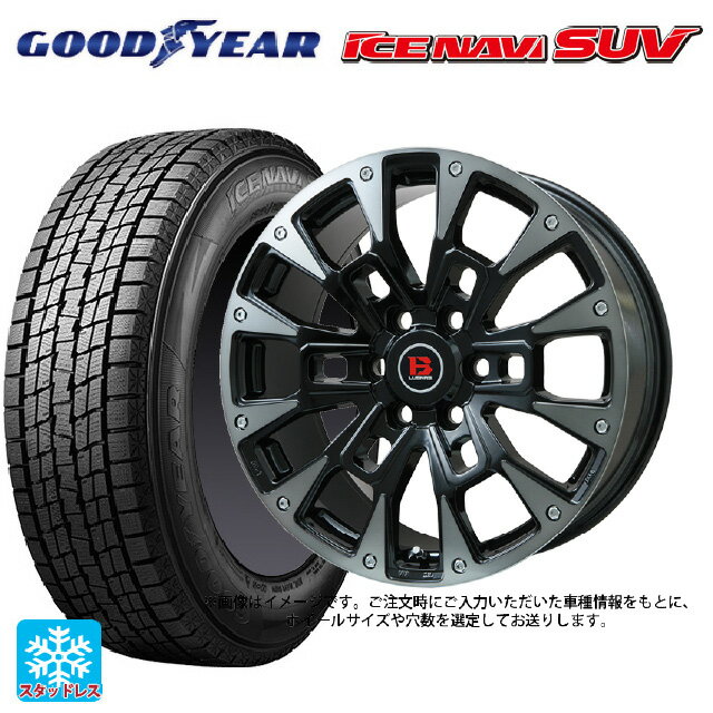 スズキ ジムニーノマド(JC74W)用 225/70R16 103Q グッドイヤー アイスナビ SUV ビックウェイ ビーラグナス ビーアールディー ブラックポリッシュ/ブラッククリア 新品スタッドレスタイヤホイール 5本セット