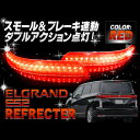 エルグランド E52 前期 後期 LED リフレクター レッド リア テール バックランプ カスタム パーツ