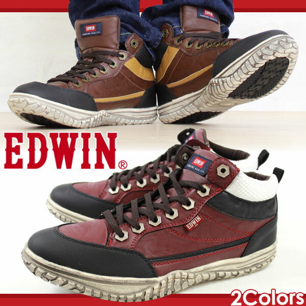 スニーカー ミッドカット メンズ 靴 EDWIN EDM-346 エドウィン...:auc-kutsu-nishimura:10010580