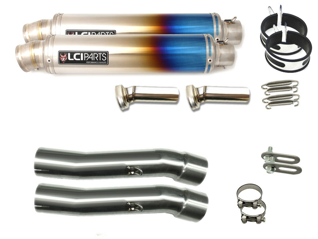 ヤマハ XJR1300 [5UX] 2003-2006 LCIPARTS LCI ラウンドフルチタン スリップオン マフラー