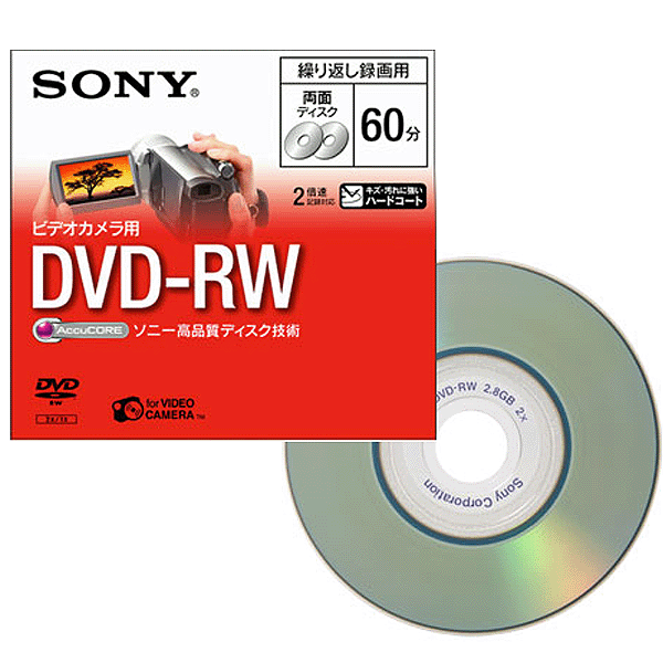 【メール便】S197 SONY ソニー ビデオカメラ用8cmDVD-RW両面DMW60A  