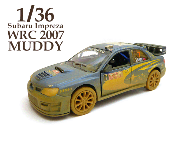 マッディー■1/36 スバルSUBARU インプレッサ WRC 2007■ブルー■プルバッ…...:auc-lovelybeetle:10007742