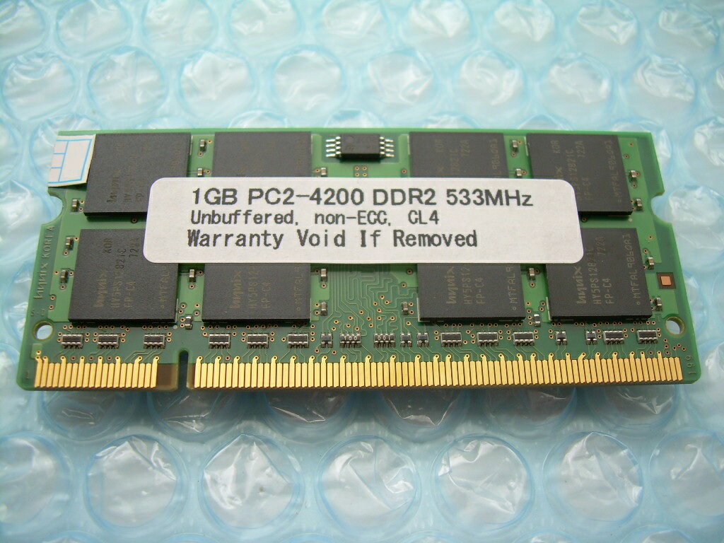 Buffalo D2/N533-G1G互換 1GB PC2-4200 DDR2 533 200pin SODIMM 16chip搭載品 PCメモリー 【相性保証付】