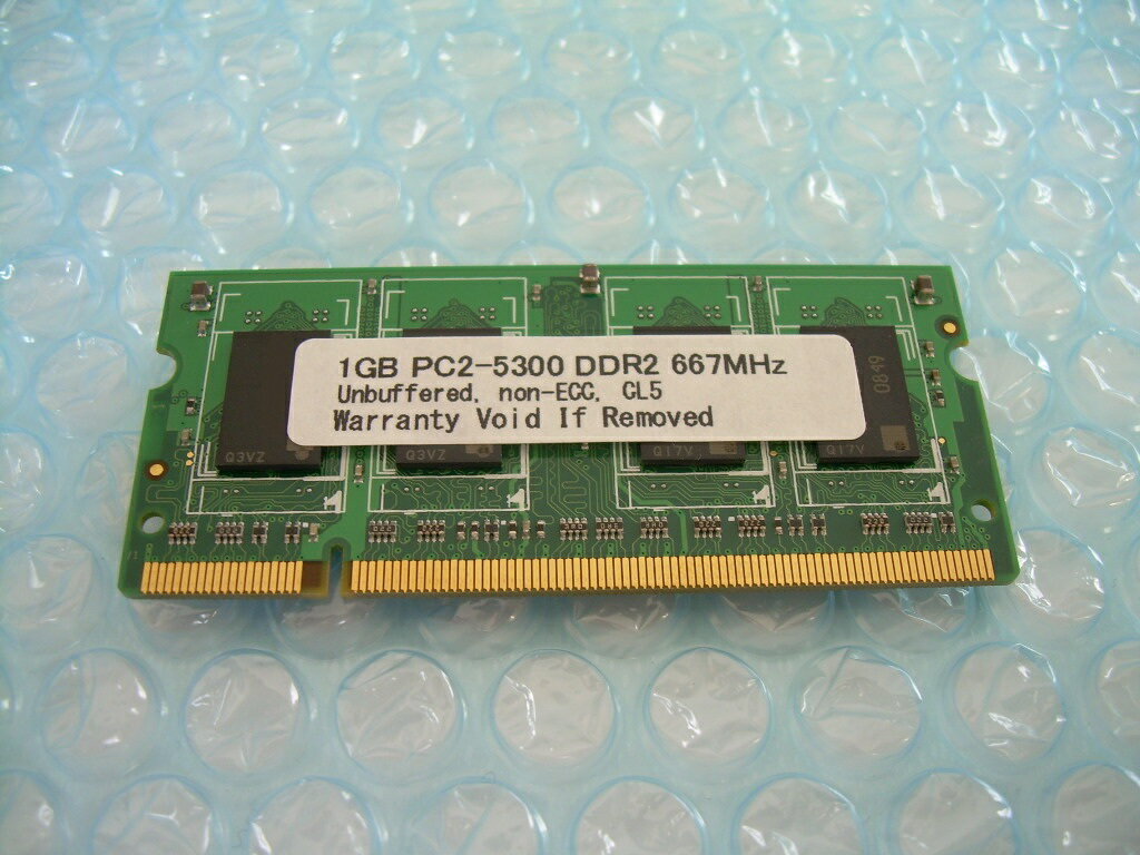 Buffalo A2/N667-1G互換 1GB PC2-5300 DDR2 667 200pin SODIMM Macメモリー 【相性保証付】