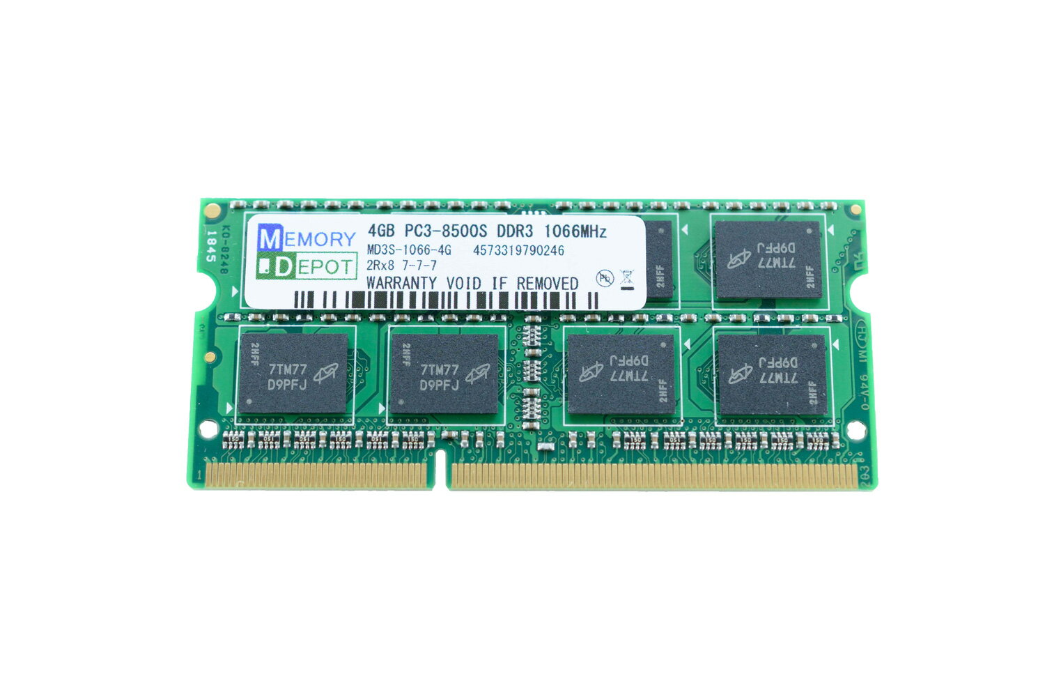 4GB PC3-8500 DDR3 1066 204pin SODIMM PCメモリー 【相性保証付】 番号付メール便発送 送料込