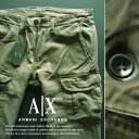 5632-41新品★アルマーニエクスチェンジ ARMANI EXCHANGE★A|X ヴィンテージワークパンツ201★緑系カーキ★MENS★
