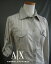 1905新品★アルマーニエクスチェンジ ARMANI EXCHANGE★ロゴワッペン付デザインシャツ★ベージュ★S★WOMENS★
