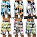 2512 GUY BOND☆ダイヤ柄・ライン柄サーフパンツ 01ブルー 01オレンジ 01パープル 02レッド 02ブルー 02オレンジ M・L・LL・3L・4L・5L メンズ水着 海パン☆大きいサイズあり スイムパンツ 【RCP】