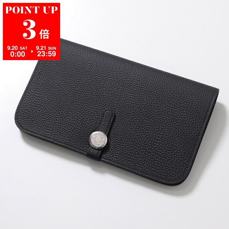HERMES エルメス 長財布 ドゴン デュオ GM DOGON DUO H043070CK メンズ トゴ レザー 二つ折り コインケース付き セリエ K刻印 NOIR